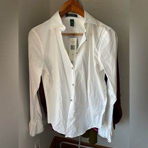 Ralph Lauren white button down (brand new with tags)